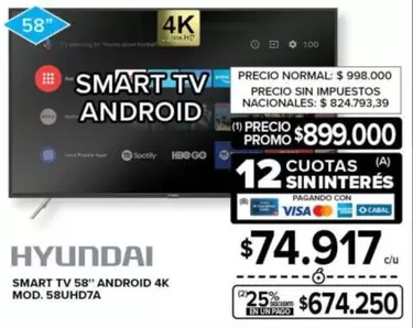 Hyundai - SMART TV ANDROID 4K