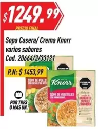 Knorr - Sopa Casera/ Crema