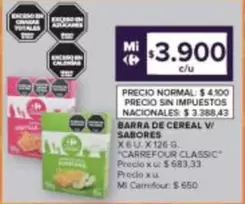 Carrefour - BARRA DE CEREAL V/ SABORES