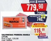 X$ - SALCHICHAS PRIMERA MARCA