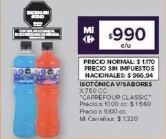 Carrefour - ISOTONICA V/SABORES