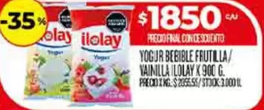 Ilolay - YOGUR BEBIBLE FRUTILLA/VAINILLA