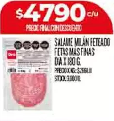 Mas - SALAME MILAN FETEADO