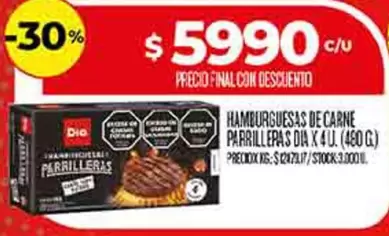 Dia - HAMBURGUESAS DE CARNE PARRILLERAS