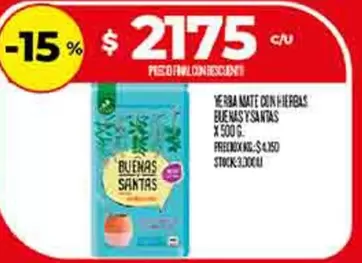 YERBA MATE CON HIERBAS BUENAS YSANTAS