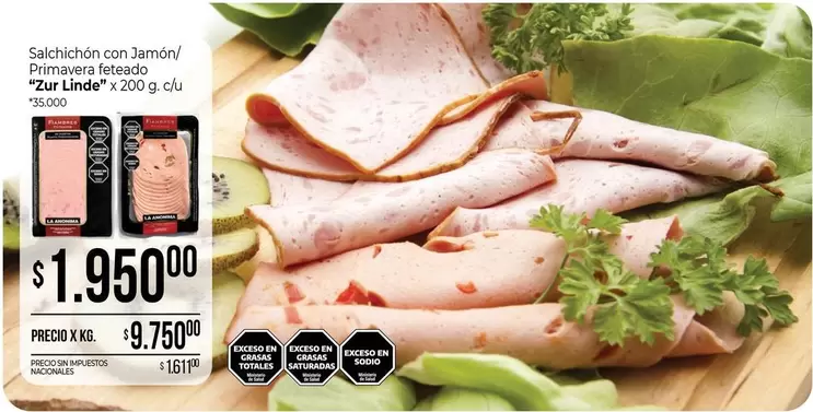 X$ - Salchichón con Jamón Primavera feteado