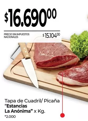 La Anónima - Tapa de Cuadril/ Picaña