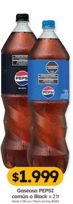Pepsi - común o Black x 2 lt