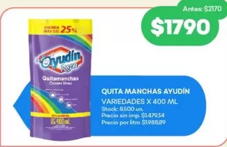 Mas - QUITA MANCHAS AYUDİN