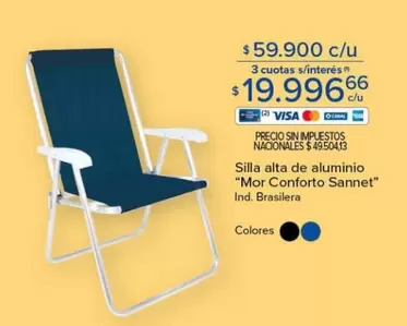 Mor - Silla alta de aluminio " Conforto Sannet"