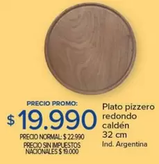 Redondo - Plato pizzero redondo caldén 32 cm