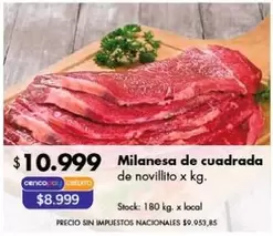 X$ - Milanesa de cuadrada