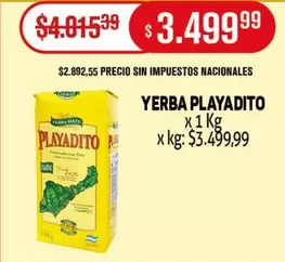 Playadito - YERBA PLAYADITO
