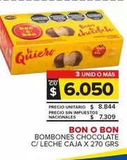 Bon O Bon - Bombones Chocolate C/ Leche