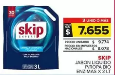 Skip - Jabon Liquido P/Ropa Bio Enzimas