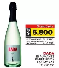 Dada - Espumante Sweet Finca Las Moras