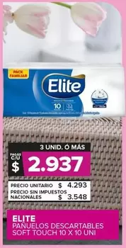 Elite - Pañuelos Descartables Soft Touch