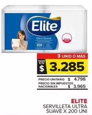 Elite - Servilleta Ultra Suave 