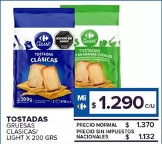 Carrefour - Tostadas Gruesas Clasicas/Light