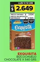 Exquisita - Bizcochuelo Chocolate
