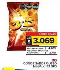 3D - Conos Sabor Queso