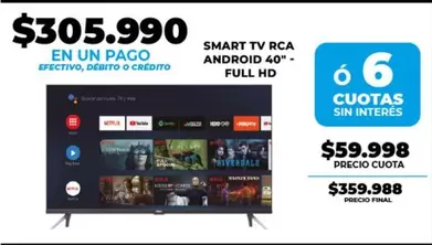 RCA - SMART TV ANDROID 40- FULL HD
