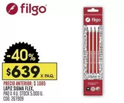 X$ - LAPIZ SIGMA FLEX