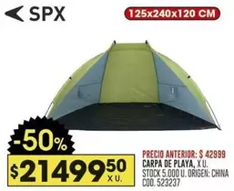 Origen - CARPA DE PLAYA, X U.