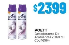 Poett - Desodorante De Ambientes x 360 MI.