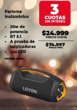 Origen - Parlante Inalámbrico