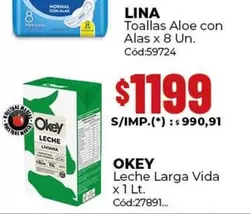 Lina - Toallas Aloe con Alas x 8 Un.