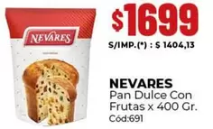 Nevares - Pan Dulce Con Frutas x 400 Gr.