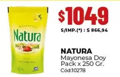 Natura - Mayonesa Doy Pack x 250 Gr.