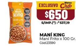 King - Maní Frito x 100 Gr.
