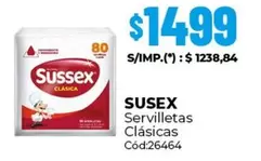 Sussex - Servilletas Clásicas Cód:26464