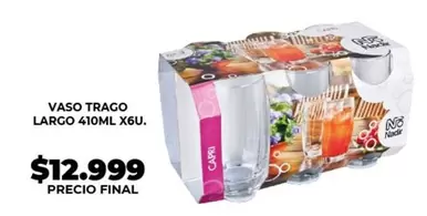 Capri - VASO TRAGO LARGO 410ML X6U.