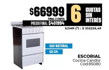 Escorial - Cocina Candor Cód:85080