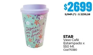 Star - Vaso Café Estampado x 550 MI.