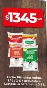 Leche Bienestar Animal 1/2/3%/Reducido en Lactosa