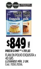 Exquisita - FLAN EN POLVO EXQUISITA x 40 GRS