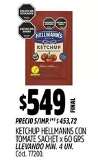 Hellmann's - KETCHUP CON TOMATE SACHET
