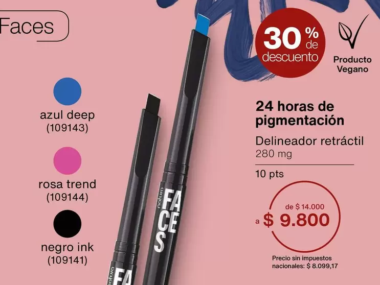 Negro - Delineador retráctil