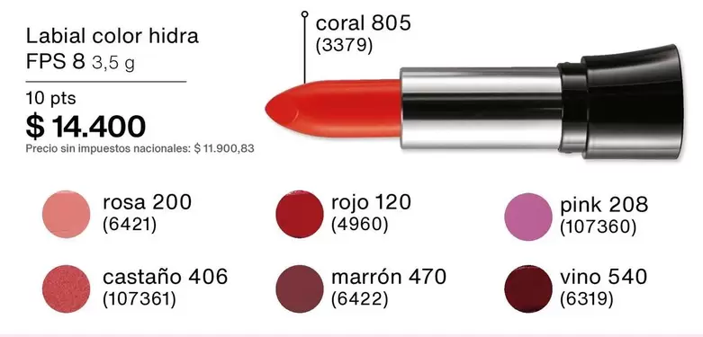 Rojo - Labial color hidra