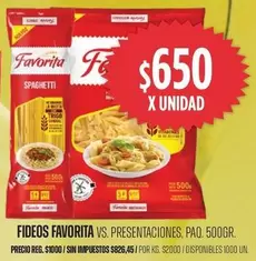 Favorita - FIDEOS VS. PRESENTACIONES