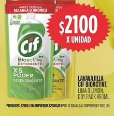 Cif - LAVAVAJILLA CIF BIOACTIVE