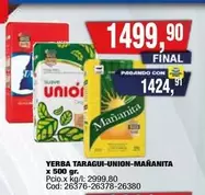 X$ - YERBA TARAGUI-UNION-MAÑANITA