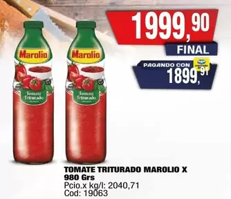 Marolio - TOMATE TRITURADO X 980 Grs