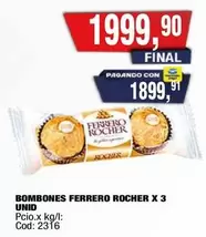 Ferrero - BOMBONES ROCHER X 3