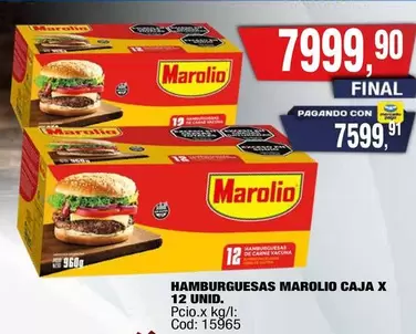 Marolio - HAMBURGUESAS CAJA X 12 UNID.