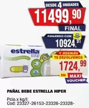 Estrella - PAÑAL BEBE HIPER